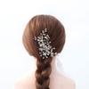 LALAFINA 1pc Elegant Rhinestone Flower Hair Comb for Wedding Bridal Headdress Handmade Accessories for Women for Special Events and Photography Props view 2