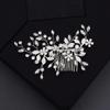 LALAFINA 1pc Elegant Rhinestone Flower Hair Comb for Wedding Bridal Headdress Handmade Accessories for Women for Special Events and Photography Props view 4