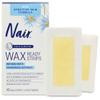 Nair Sensitive Hair Remover Wax Ready Strips, Face and Bikini Hair Removal Wax Strips, 40 Count view 2