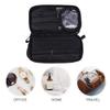 Beavorty Double Toiletry Storage Bag Zippers Versatile Travel Cosmetic Organizer for Bathroom Bedroom and Living Room Black Makeup Case for view 2