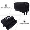 Beavorty Double Toiletry Storage Bag Zippers Versatile Travel Cosmetic Organizer for Bathroom Bedroom and Living Room Black Makeup Case for view 3