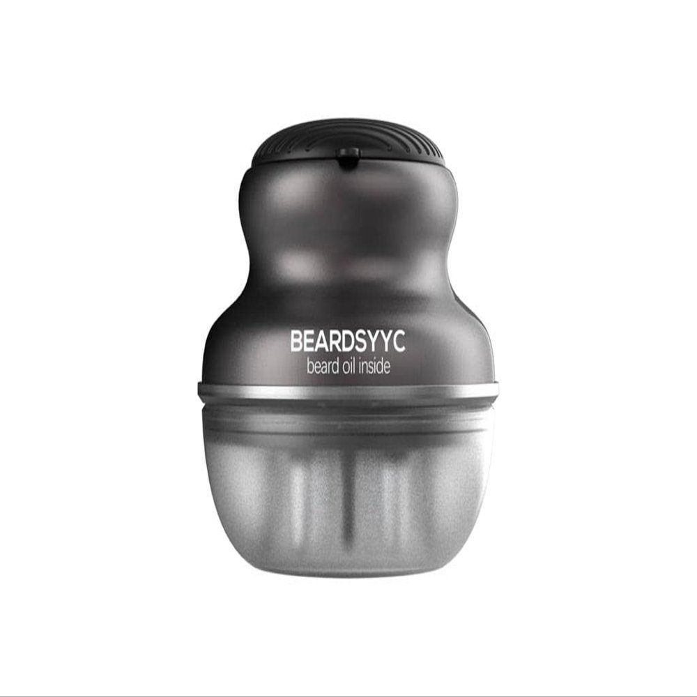 BEARDSYYC Beard Oil Applicator and Brush, Black, Beard Oil Dispenser/Releaser for all Beard Type