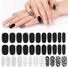 FOMIYES Nail Strips 1 Set Glitter Nail Wraps Polish Decal Strips Adhesive Shine Full Art Wraps DIY Manicure Accessories for Women Girl Summer Beach B Strips view 1