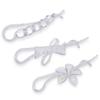 Parcelona French Twist n Clip Flower, Bow and Chain 4" Celluloid Metal Free Hair Barrette Clips Non Slip Women Hair Accessories Hair Clip for Girls, Made in France(Crystal Clear) view 1