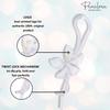 Parcelona French Twist n Clip Flower, Bow and Chain 4" Celluloid Metal Free Hair Barrette Clips Non Slip Women Hair Accessories Hair Clip for Girls, Made in France(Crystal Clear) view 4