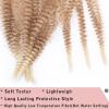 12 Inch Pre-Separated Springy Afro Twist Hair 8 Packs Spring Twist Crochet Braiding Hair For Butterfly Soft Locs Light Brown/Blonde Synthetic Marley Twist Hair For Women(8 Strands/Pack,T27613#) view 3