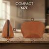 TheAntiq Leather Cosmetic Bags Make Up Bags for Women - Handmade Makeup Case Small Makeup Bags Jewelry Coin Pouch, Toiletry Bag for Men, Travel Cosmetic Pouch For Purse (Tan) view 3