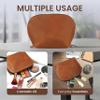TheAntiq Leather Cosmetic Bags Make Up Bags for Women - Handmade Makeup Case Small Makeup Bags Jewelry Coin Pouch, Toiletry Bag for Men, Travel Cosmetic Pouch For Purse (Tan) view 4