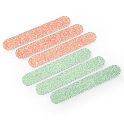 Maniology Emery Board Nail File Set, 6 Pieces Nail Care Buffer Tools