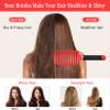 KTKUDY Detangling Brush Boar Bristles Hair Brush Make Hair Shiny & Healthier Curved and Vented Detangler Brush for Women Men Kids Wet and Dry Hair (Red) view 3