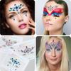 Face Gems, 6 Sheets Face Jewels Stick On, 30g Chunky Glitter, Rhinestones Noctilucent Stickers Temporary Tattoos-Eye Body Euphoria Makeup Rave Clothes Carnival Festival Outfit (3Luminous) view 4