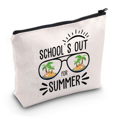 JXGZSO Summer Make Up Bag Teacher Summer Vacation Out For Summer Storage Bag End of Year Gift (Out For Summer)
