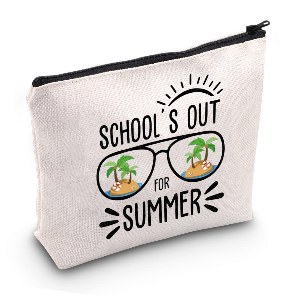 JXGZSO Summer Make Up Bag Teacher Summer Vacation Out For Summer Storage Bag End of Year Gift (Out For Summer)