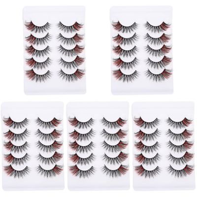 FRCOLOR 25pairs Cat Eye False Eyelashes Natural Look Lashes for Parties Cosplay Halloween and Christmas Easy to Apply Reusable Lightweight Design