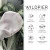 Wildpier Plus+ Exfoliating Glove Mitt Body Scrub for Bath Shower Spa Hand Exfoliator Gloves, Dead Skin Cell Remover, Plant Based Deep Exfoliation Scrubber, White view 2