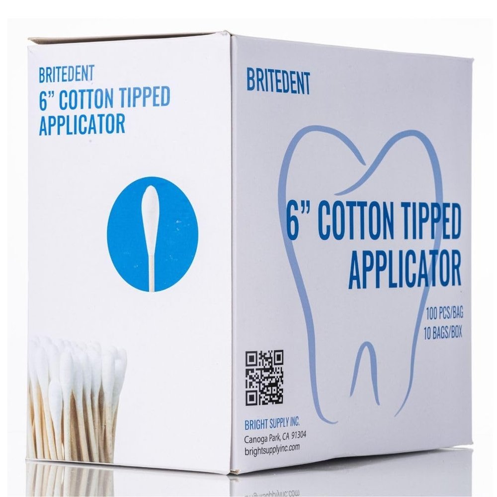 Cotton Tipped Wooden Medical Swab Applicators Non-Sterile 500 count (6")
