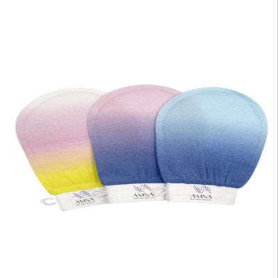 AMNA NATURAL BEAUTY 3 Set of Colorful Exfoliating Gloves | Exfoliating Kessa Gloves | Kessa Scrubbing Gloves | Colorful Moroccan Exfoliating Gloves