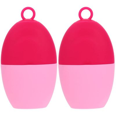 FRCOLOR 2pcs Ice Face Roller for Skin Care Cooling to Reduce Puffiness Circulation and Relieve Morning Swelling Portable Facial Icing Tool for Home and Travel Use