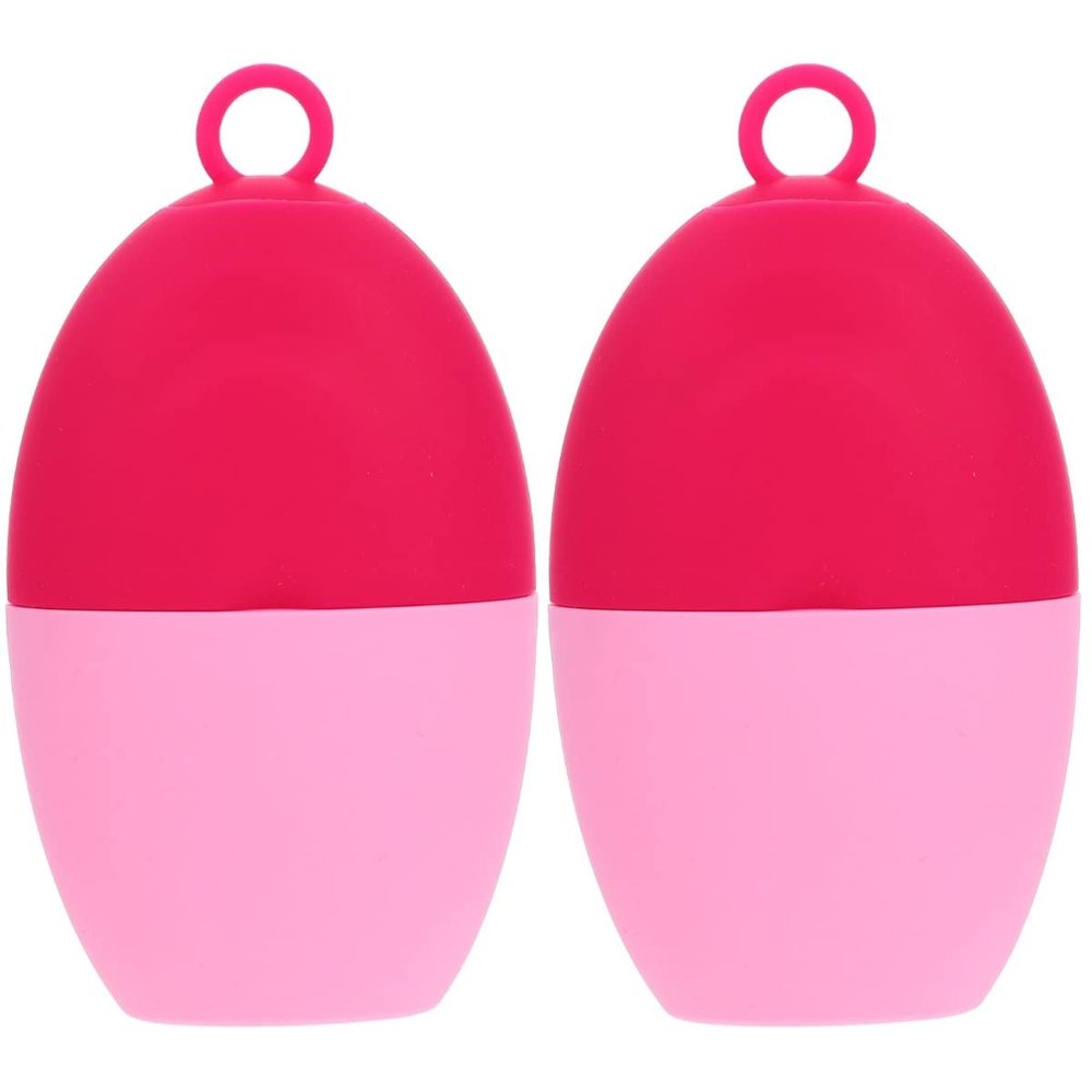 FRCOLOR 2pcs Ice Face Roller for Skin Care Cooling to Reduce Puffiness Circulation and Relieve Morning Swelling Portable Facial Icing Tool for Home and Travel Use