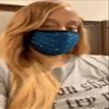 Bling Face Mask, Rhinestone Face Mask, Blue Face Mask view 2