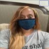Bling Face Mask, Rhinestone Face Mask, Blue Face Mask view 3