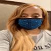Bling Face Mask, Rhinestone Face Mask, Blue Face Mask view 4