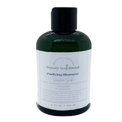 Beauty Unfiltered Natural Unscented Cleansing Shampoo / PH Balanced / Dandruff Fighting / Chemical Free-8oz, 8.0 ounces, 1