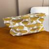 The Summer Swan | Floral Cosmetic BagLarge Aesthetic Travel Makeup and Personal Item Pouch For Purse | Skincare Bag (Mushroom Yellow) view 4