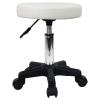 FURWOO Round Rolling Stool Height Adjustable Stool with Wheels for Spa Salon Massage White view 1