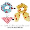 ACO-UINT 20 Pack Scrunchies for Thick Hair: Cute Ribbon Hair Ties with Fruit Bows for Girls and Women, Ponytail Holders Hair Accessories view 3