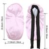 Geatremy Kids Braids Bonnet Double Layer Long Silky Sleep Satin Bonnet with Strechable Srap Double Layer Cap with Tie for Curly, Long Hair Sleeping Bonnet for Girls Purple view 2