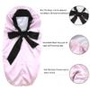 Geatremy Kids Braids Bonnet Double Layer Long Silky Sleep Satin Bonnet with Strechable Srap Double Layer Cap with Tie for Curly, Long Hair Sleeping Bonnet for Girls Purple view 3