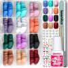 288pcs Short Press On Nails, Teenitor Matte Acrylic False Nails With Glue, 12 Color Glue On Nails For Small Hands view 1