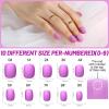 288pcs Short Press On Nails, Teenitor Matte Acrylic False Nails With Glue, 12 Color Glue On Nails For Small Hands view 2