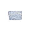 The Summer Swan | Floral Cosmetic BagLarge Aesthetic Makeup Bag Travel Personal Item Preppy Pouch Skincare (Embroidery Blue) view 1
