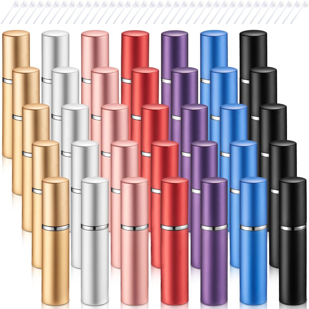 Tessco for you 21 Pcs Atomizer Perfume Bottles 5 ml Mini Atomizer Sprayer for Perfume Bulk Refillable with Pump for Travel Outgoing (Multi Color)