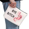 G2TUP Surgery Awareness Makeup Bag Gastric Sleeve Bariatric VSG Cosmetic Gift Travel Bag (Bye B*tch White Bag) view 2