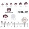 12 Grids 3792pcs Lt.Amethyst Flatback Rhinestones Set for Nail, Art, Crafts, Makeup, Tumblers Glitter Round with Tweezers and Picking Pen(SS6~SS20) view 2