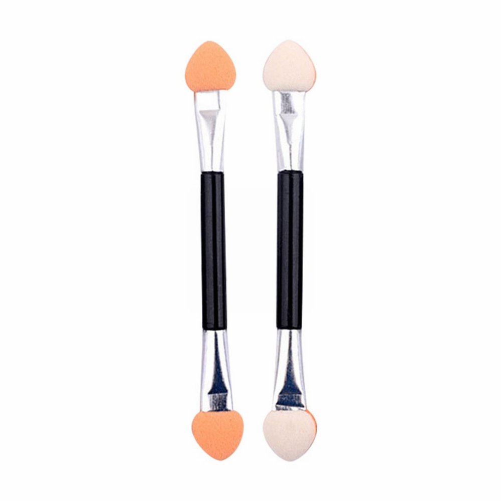 Eye Eco Products Nail Enhancement Tools Eye Shadow Brush Eye Shadow Stick Magic Mirror Paint Rubber Double Headed Two Sided Small Brush Aluminum 10 Clean Brushes Makeup (A, One Size)