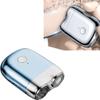 Waterproof Portable USB Men's Shaver, Electric Mini Magnetic Suction Washable Double-Headed Shaver, Beard Cutter, Waterproof and Silent, Clean Shave (Plating Blue) view 1