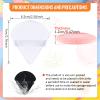 Meanplan 100 Pcs Powder Puff Face Soft Makeup Sponge Triangle Powder Puffs for Loose Velour Cosmetic Foundation Wet Dry Sponge Makeup Tools(Black, White, Pink) view 2