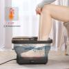 Beinilai Collapsible Foot Spa,Foot Bath with Heat and Massage and Bubble Jets,Foot Soak Tub with Six Non Motorized Rollers,Acupressure Massage Points,Red Light and Removable Pumice Stone view 3