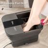 Beinilai Collapsible Foot Spa,Foot Bath with Heat and Massage and Bubble Jets,Foot Soak Tub with Six Non Motorized Rollers,Acupressure Massage Points,Red Light and Removable Pumice Stone view 4