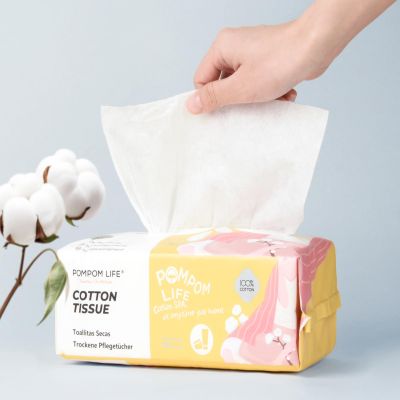 Disposable Face Towel 100 Cont,7.9"X7.9"Clean Face Towelettes for Washing Face, 100% Cotton Soft Dry Wipe, Biodegradable Face Towels & Facial Tissuel Travel Size for Cleaning,Makeup Removal