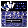 LiFBeauTiFul Luxury Shiny Diamond Nail Art Rhinestones Kit Glass Crystal Decorations Set 1pcs Pick Up Pen in Grids Box 21 Shapes of 2500pcs Home (Color : Blue 2500pcs) view 1