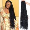 Soft Locs 36 Inch Crochet Hair 6 Packs New Faux Locs Crochet Braids Hair Pre Looped Synthetic Curly Soft Faux Crochet Locs Hair Extension Goddess Locs Crochet Braids (36 Inch (Pack of 6), 1B) view 1