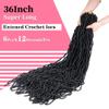 Soft Locs 36 Inch Crochet Hair 6 Packs New Faux Locs Crochet Braids Hair Pre Looped Synthetic Curly Soft Faux Crochet Locs Hair Extension Goddess Locs Crochet Braids (36 Inch (Pack of 6), 1B) view 4