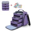 BAFASO Essential Oil Storage with 2 Sheet Labels, Essential Oil Case Holds 72 Bottles (15ml - 30ml), Purple view 1