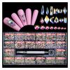 LiFBeauTiFul Luxury Shiny Diamond Nail Art Rhinestones Kit Glass Crystal Decorations Set 1pcs Pick Up Pen in Grids Box 21 Shapes of 2500pcs Home (Color : Peach 2500pcs) view 3