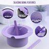 Tress Wellness Wax Warmer Silicone Liner (Purple) - Easy to Clean Silicone Wax Warmer Bowls with 2x Silicone Spatulas Compatible with 16oz Electric Waxing Kit - Silicone Wax Pot melting Wax Bowl view 2